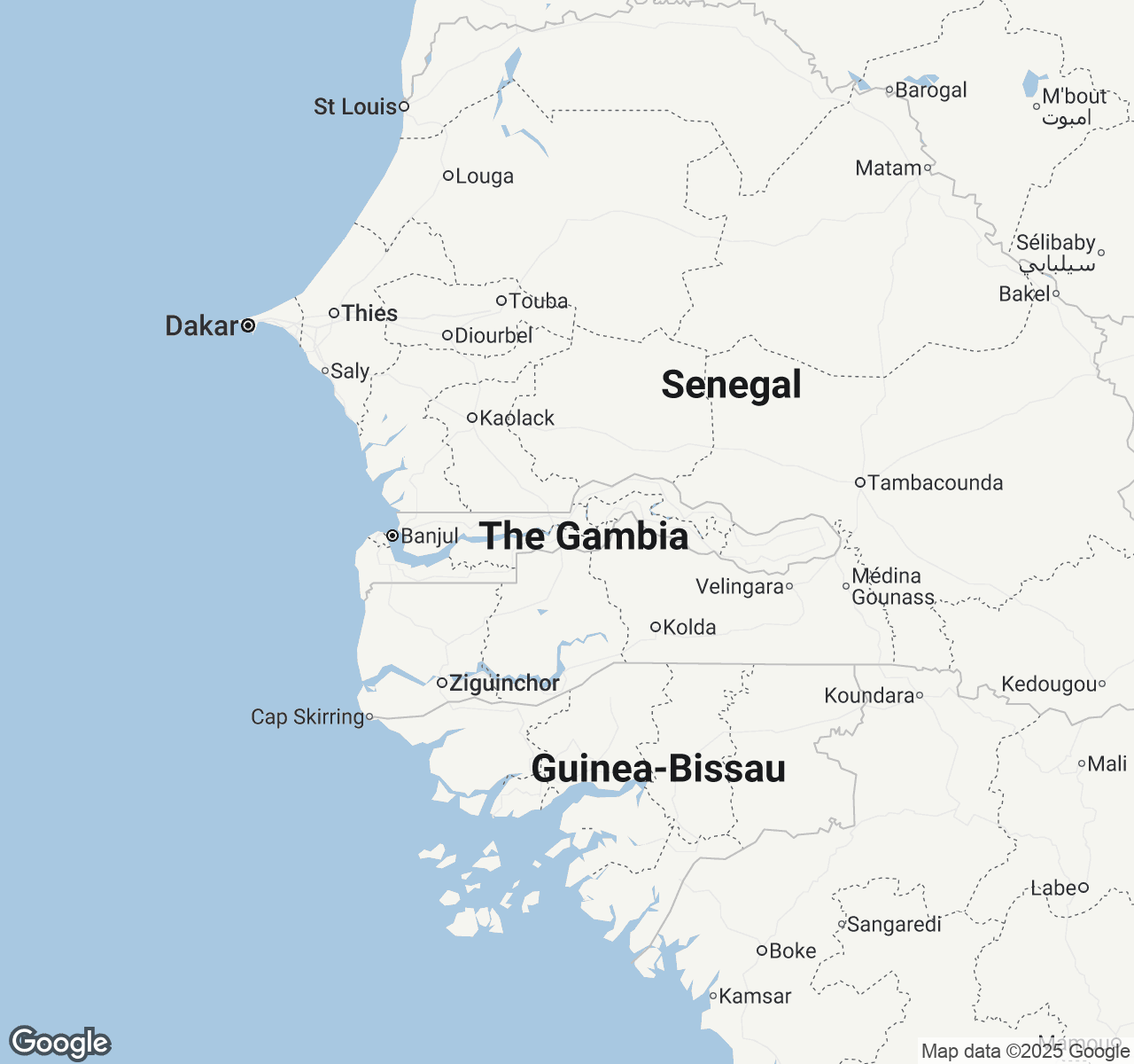 Map of Gambia